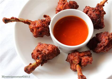 Mye's Kitchen: Indian Chicken lollipop with Hot garlic sauce