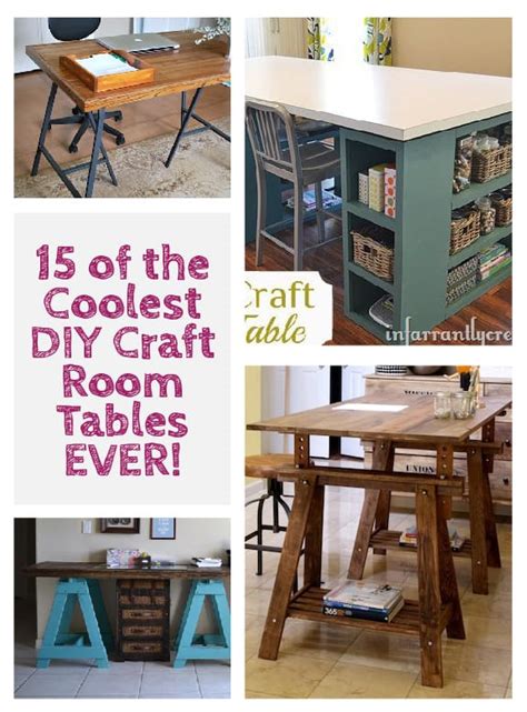 15 of the Coolest DIY Craft Room Tables Ever! - Little Red Window