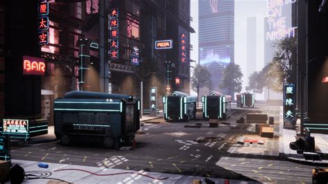 ArtStation - CyberPunk / Sci-Fi Outdoor Environment Asset Set | Game Assets