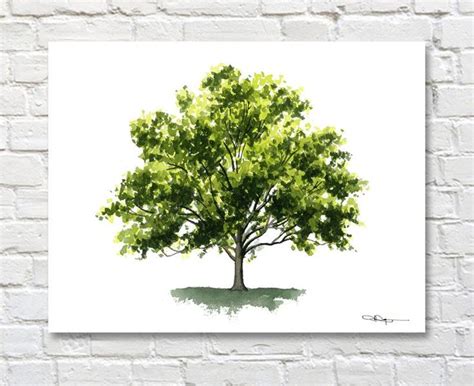 Watercolor Sycamore Tree Sycamore Tree Art Print Wall Decor Painting - Etsy | Pine tree art ...