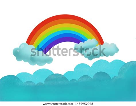 Drawing Rainbow On Clouds Stock Illustration 1459952048 | Shutterstock