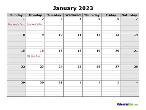 Free Editable Printable 2023 Monthly Calendar With Holidays - IMAGESEE