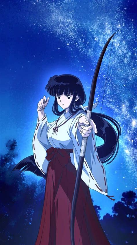 Download Kikyo, the powerful priestess from the anime Inuyasha Wallpaper | Wallpapers.com