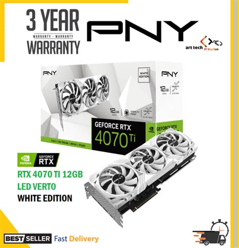 PNY GEFORCE RTX 4070 TI 12GB LED VERTO WHITE EDITION GRAPHIC CARD RTX4070TI | Lazada