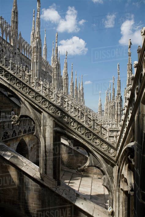 Detail of Milan Cathedral architecture, Milan, Lombardy, Italy - Stock ...