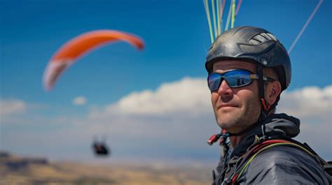 paraglider smiling, paragliding adventure, man paragliding, extreme ...