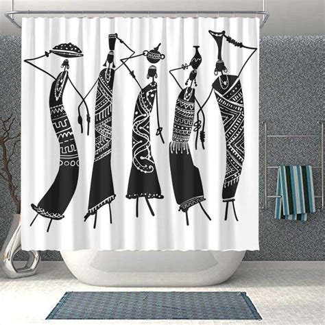 Beautiful African American Black Art Shower Curtain African Girl Bathroom Decor Idea BPS0294 ...