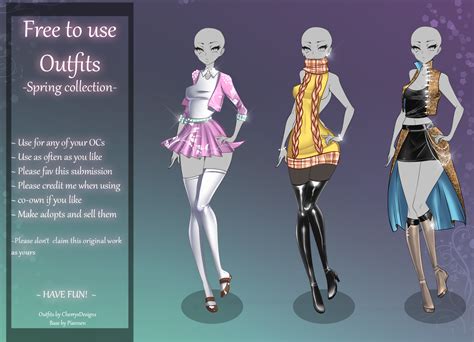 (FREE 2 USE) Outfits - Spring collection by CherrysDesigns on DeviantArt