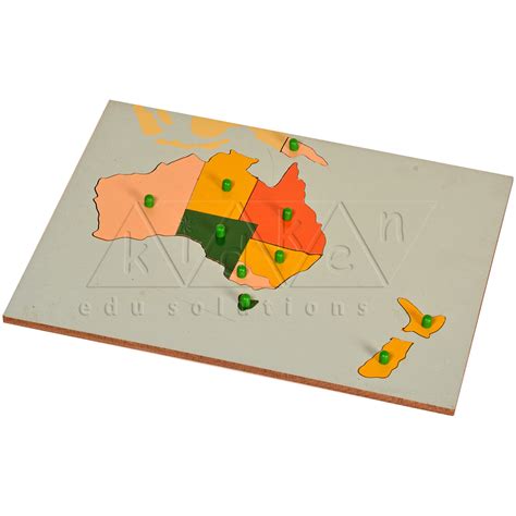 Map Puzzle: Australia,Montessori Map Puzzle: Australia