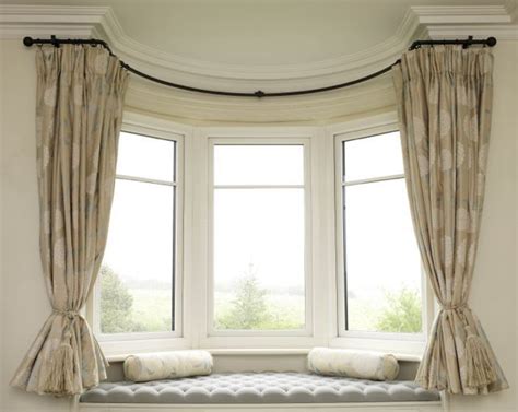 Bay window curtain pole | Made By The Forge in 2023 | Curtains with blinds, Living room blinds ...