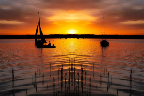 Boat, Lake, Sunset, Abendstimmung, Free Stock Photo - Public Domain Pictures