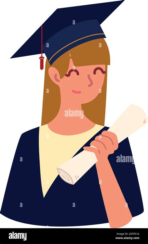 female graduate cartoon Stock Vector Image & Art - Alamy