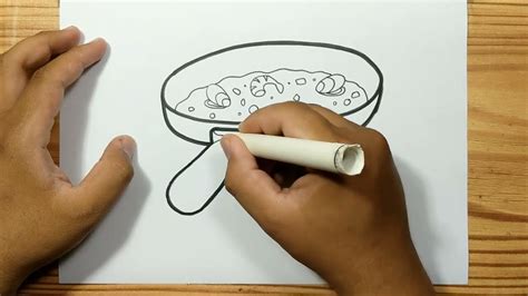 How to draw PAELLA SPAIN FOOD - YouTube