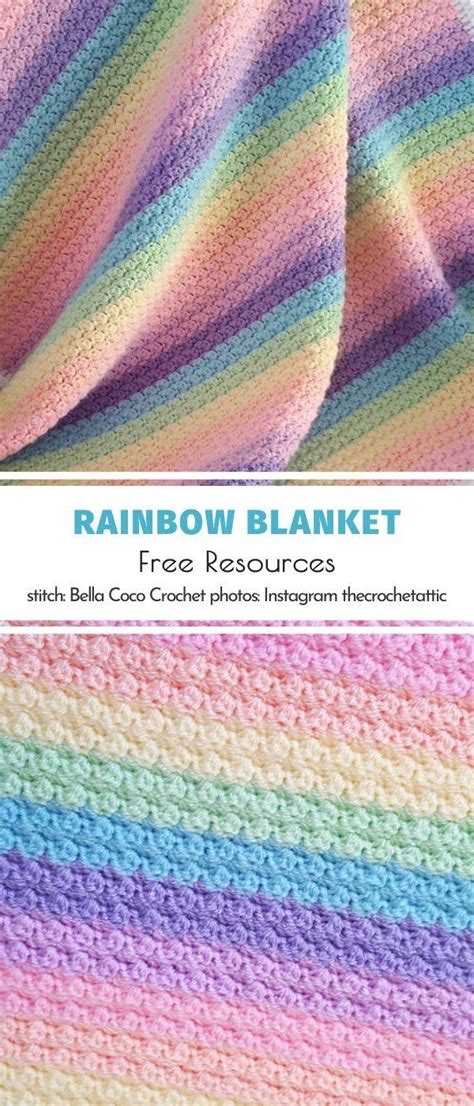 Our Favorite Rainbow Baby Blankets – Free Crochet Patterns | Crochet blanket rainbow, Rainbow ...