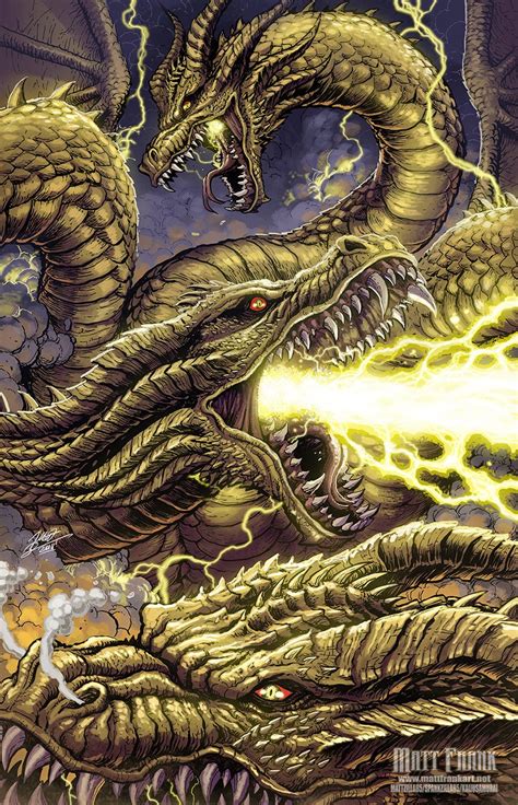 Matt Frank debuts new King Ghidorah artwork!