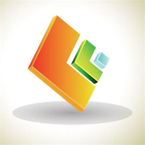 Free Vector | 3d square logo