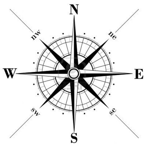 Black compass rose isolated on whte | Compass rose, Compass tattoo design, Compass