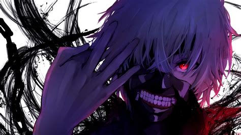 Purple Hair Red Eyes Ken Kaneki HD Tokyo Ghoul Wallpapers | HD ...