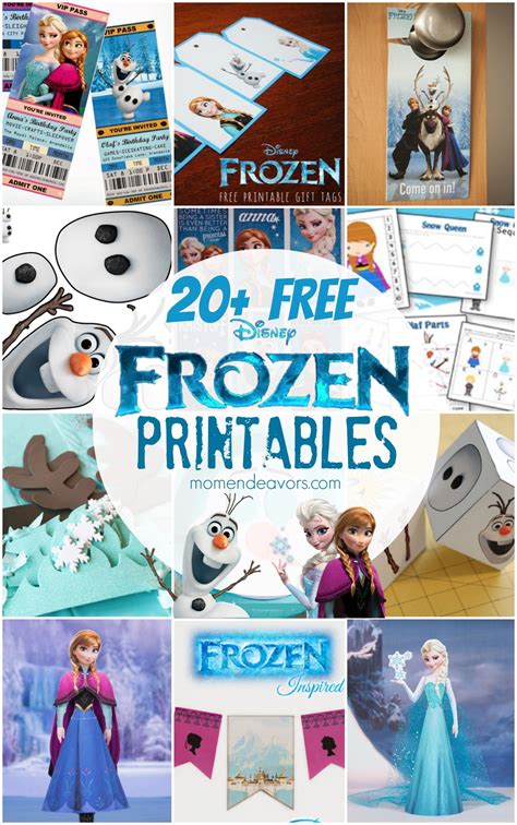 20+ FREE Disney FROZEN Printables {Activity Sheets & Party Decor} - Mom Endeavors