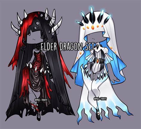 Elder dragon Set -close- by https://www.deviantart.com/miss-trinity on @DeviantArt | Drawing ...