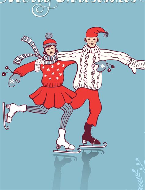 Digital Download of Couple Ice Skating With Christmas - Etsy