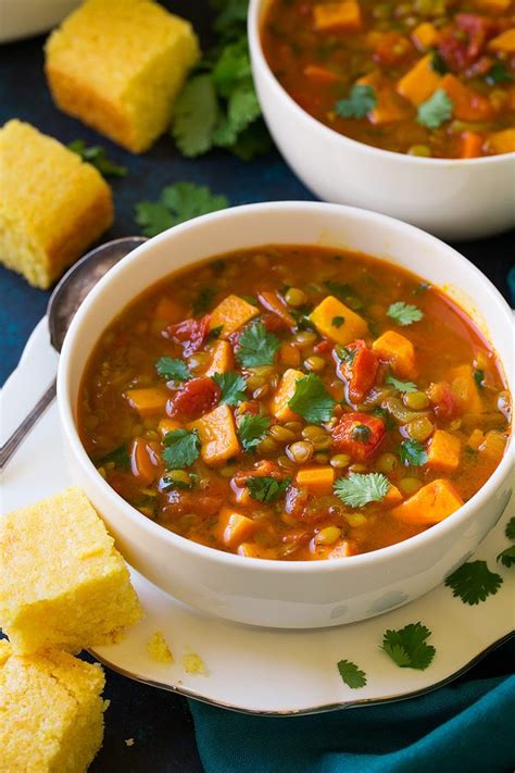 Sweet Potato Soup (Healthy Moroccan Lentil) - Cooking Classy