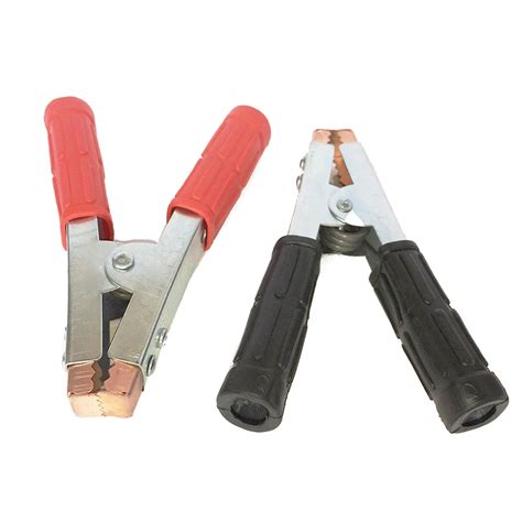 2x Crocodile Clips HEAVY DUTY Copper Battery Test Alligator Clamps-in ...