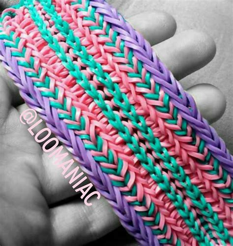 Tire Track Rainbow Loom Bracelets - Tutorial