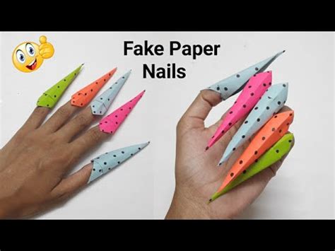 How To Make Fake Nails At Home With Paper | Fake Paper Nails | Funny ...