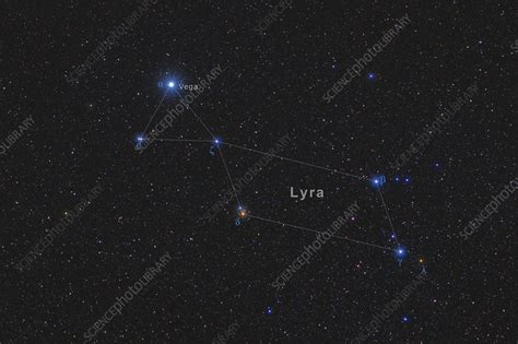 Lyra, Constellation, Labeled - Stock Image - C033/4987 - Science Photo Library