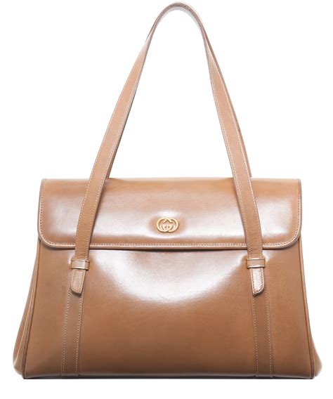 Vintage Gucci Brown Leather Shoulder Bag - Gucci | La Doyenne