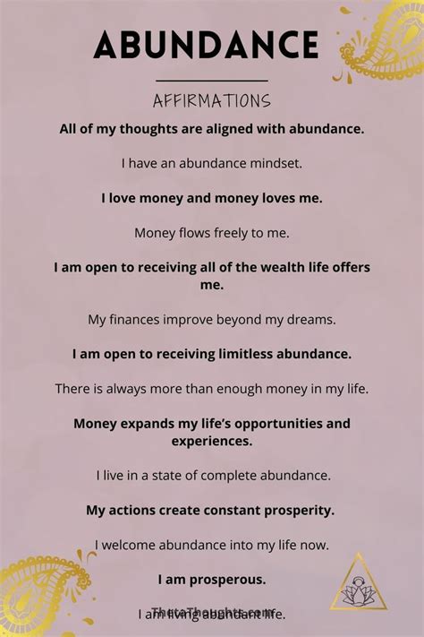 Positive Affirmations to Attract Abundance | Affirmations, Affirmations for happiness, Abundance ...