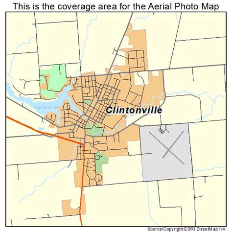 Aerial Photography Map of Clintonville, WI Wisconsin