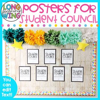 Elementary Student Council Ideas Coming Soon Posters for Bulletin Board