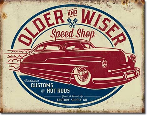 HOT ROD GARAGE VINTAGE RETRO METAL TIN SIGN POSTER WALL PLAQUE Novelty ...