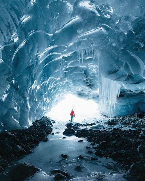 "The higher into the mountains you go, the safer the ice caves are ...