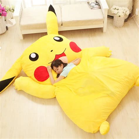 Pikachu Sleeping Bag Cartoon Mattress Sofa Cushion Tatami Pad Peluche ...