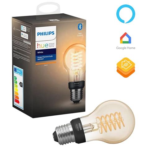 Philips Hue White LED Edison 7W A60 E27 Warm White - Smart Light Bulb | Smart Home Accessories ...