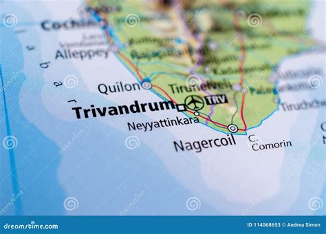 Trivandrum On Map Stock Image | CartoonDealer.com #114068653