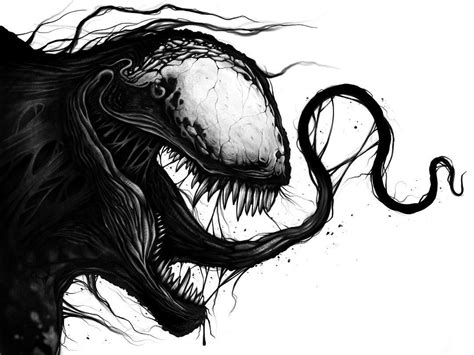 🌑 VENOM 🌑 Repost of an old artwork of my favorite Marvel character # ...