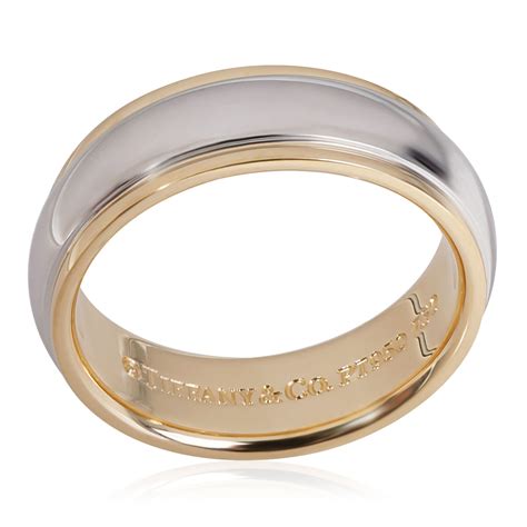 Tiffany & Co. 6 mm Wedding Band in 18k Yellow Gold/Platinum | eBay