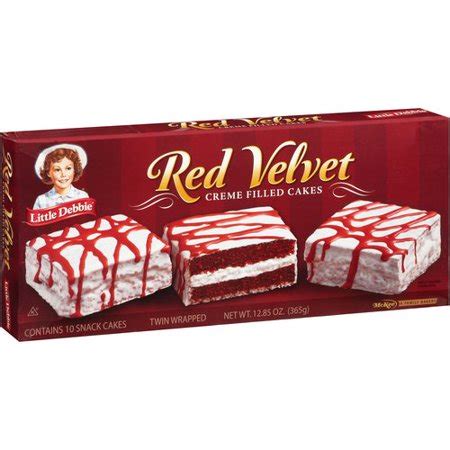 Little Debbie Red Velvet Creme Filled Snack Cakes, 10 ct, 12.85 oz - Walmart.com