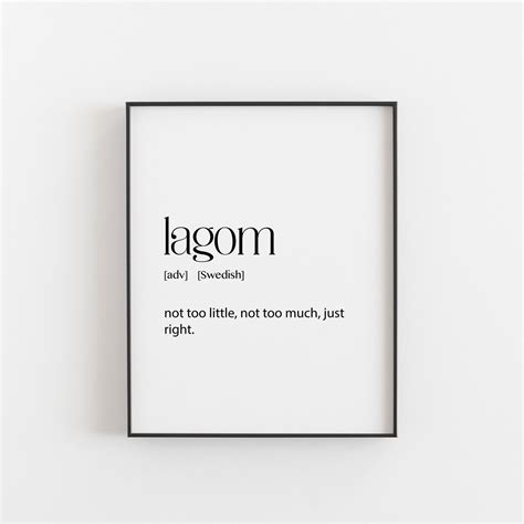 Lagom Lagom Poster Lagom Print Lagom Art Scandinavian Art - Etsy ...