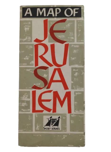 VTG MAP JERUSALEM Israel History Travel Souvenir from Israel Discount ...