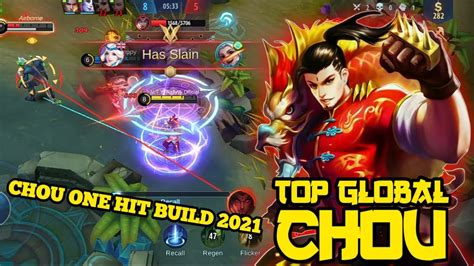 CHOU ONE HIT NEW BUILD 2021 | CHOU NEW BUILD AND EMBLEM | GAMEPLAY CHOU | MOBILE LEGENDS BANG ...