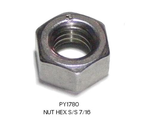 STAINLESS STEEL HEX NUTS - Boat Trailer Parts