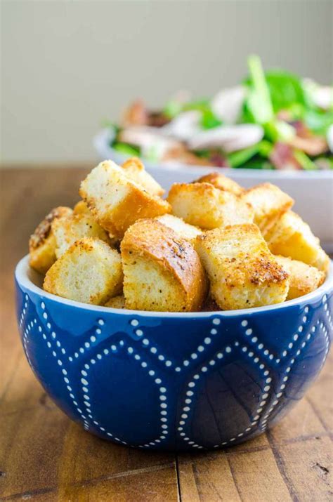 Garlic Parmesan Croutons - Life's Ambrosia