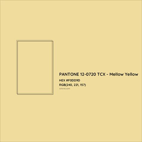 About PANTONE 12-0720 TCX - Mellow Yellow Color - Color codes, similar ...