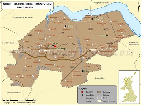 North Lincolnshire County Map