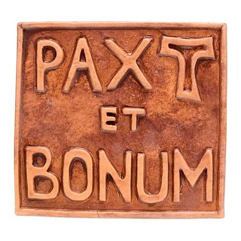 Pax et Bonum ceramic basrelief | online sales on HOLYART.co.uk